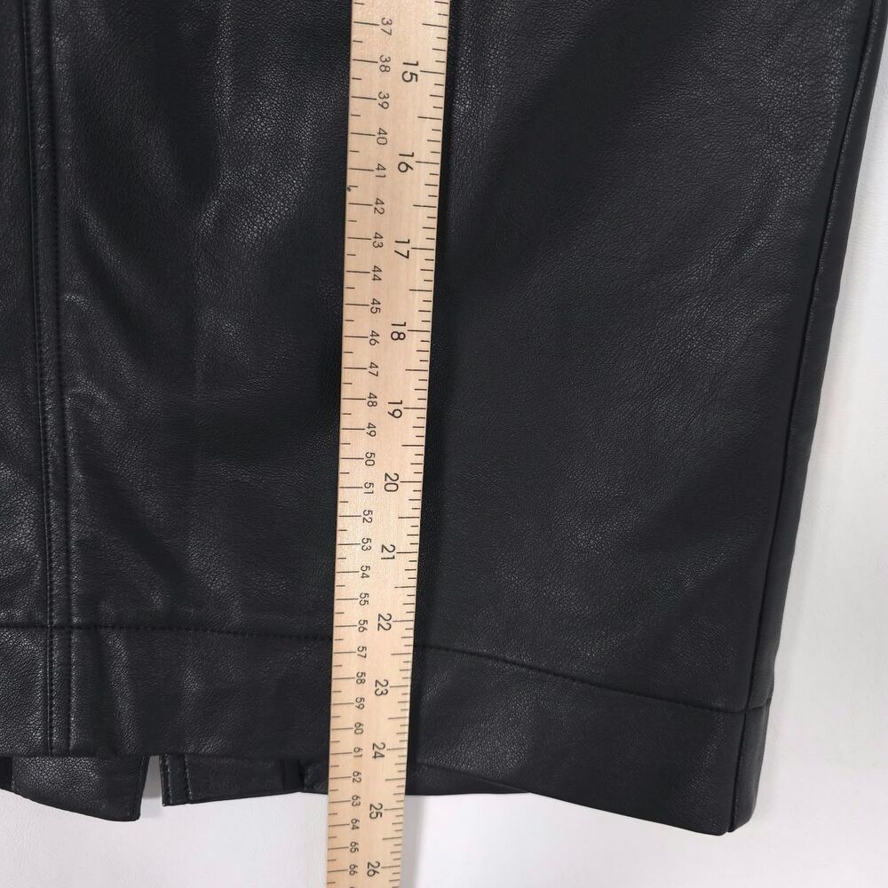ANTHROPOLOGIE MAEVE Women's Colette Straight Pencil Skirt MEDIUM Faux Leather - Picture 6 of 16